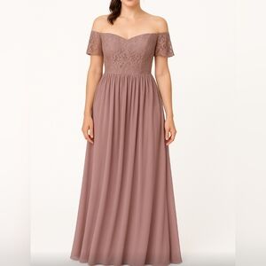 JJS House A-Line Off Shoulder Floor Length Size 12